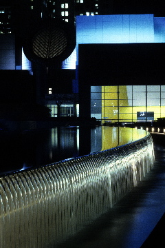 Pool view towards Yerba Buena Center for the Arts - tungsten film