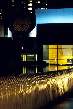 Pool view towards Yerba Buena Center for the Arts - daylight film